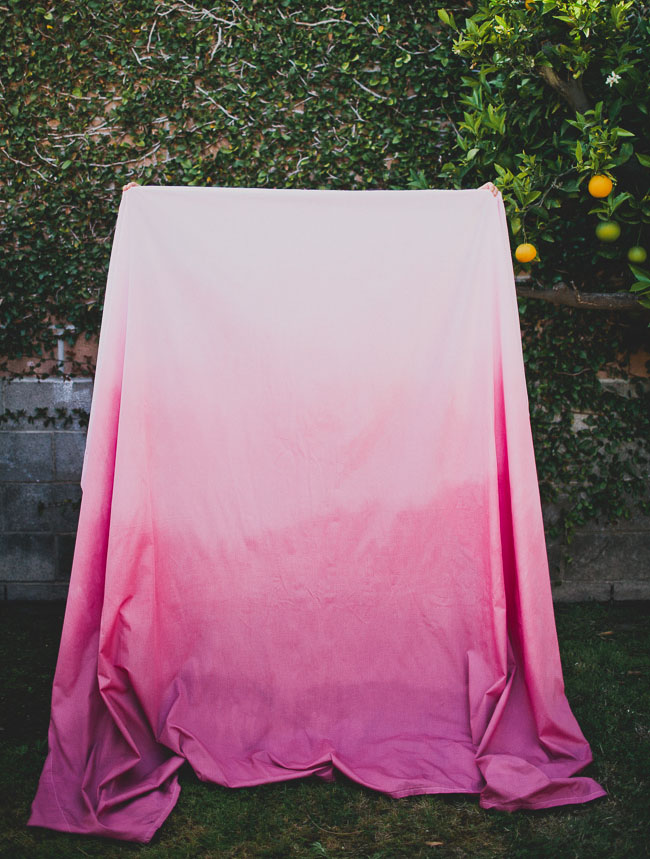 DIY Dip Dye Tablecloth