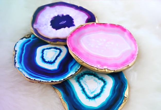 Faux Agate Coasters - Xmas Gifts for Your Wife