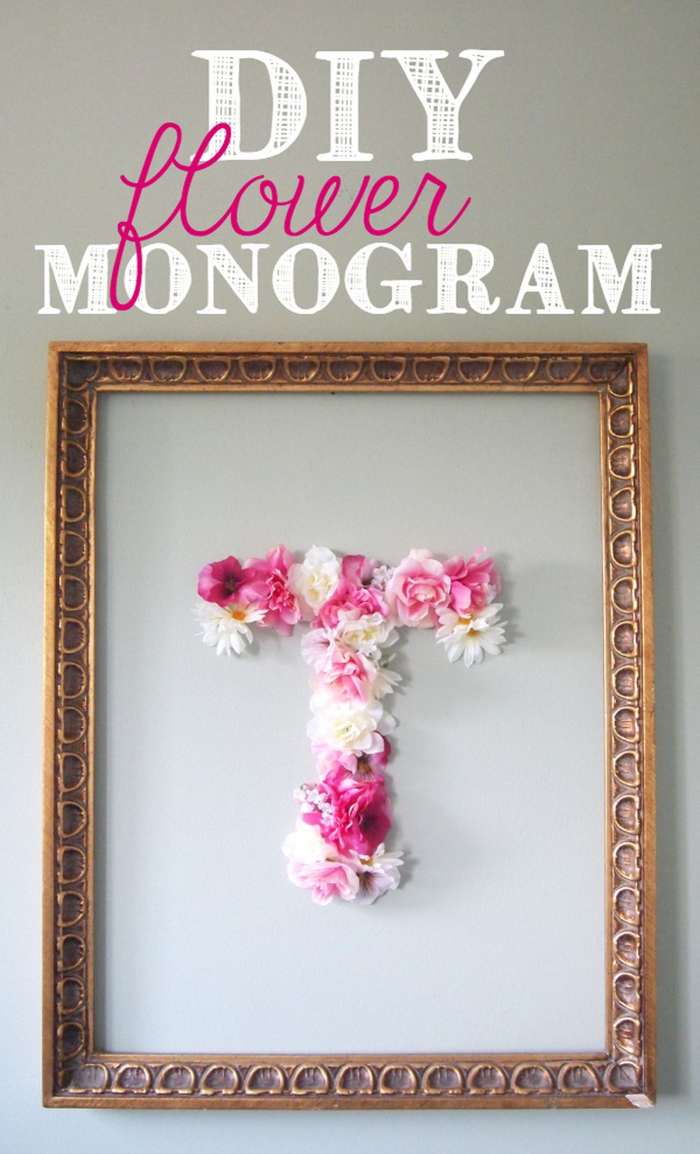 Diy faux flower monogram thoughtful gifts for wife