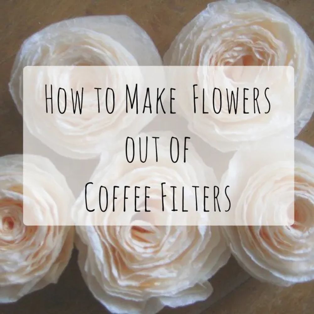Diy flowers from coffee filters fun gifts for wife
