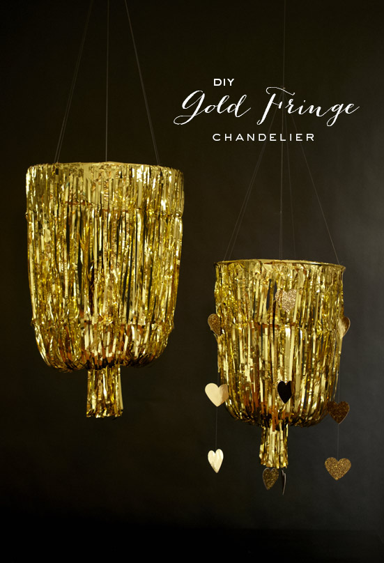 DIY Fringe Chandelier