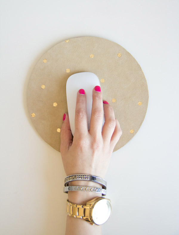 DIY Gold Leaf Mousepad