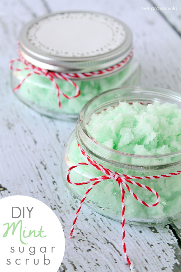 DIY Mint Sugar Scrub Favor