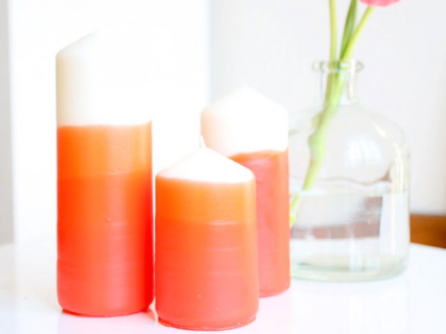 DIY Ombre Candles