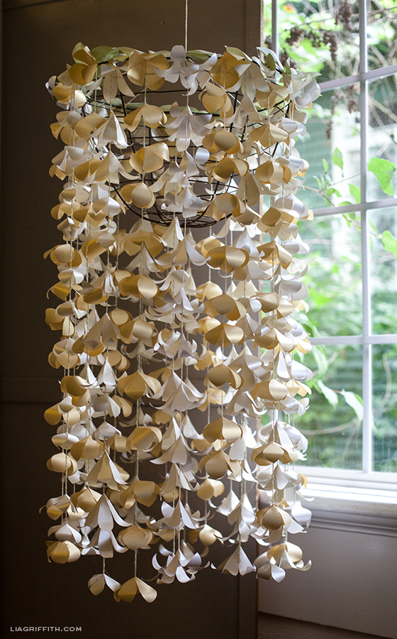 DIY Paper Flower Chandelier