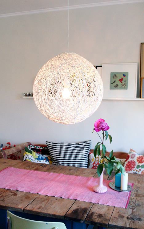 DIY Whirl Yarn Chandelier