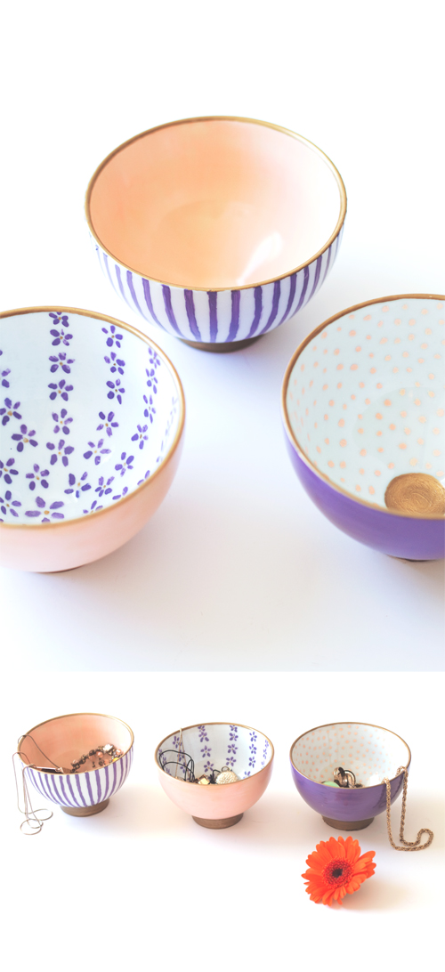 DIY japanese printed bowls