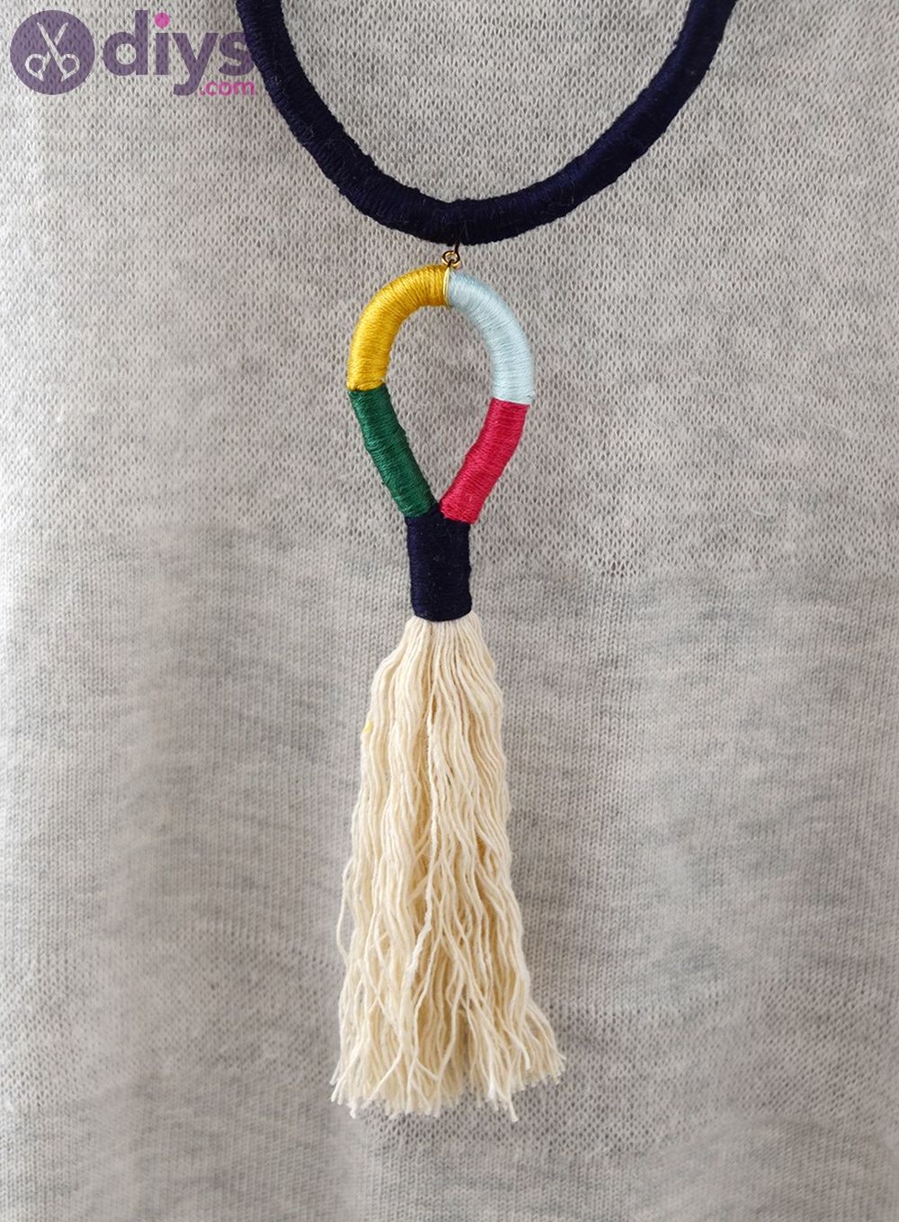 Easy diy colorful tassel necklace what to get wife for christmas