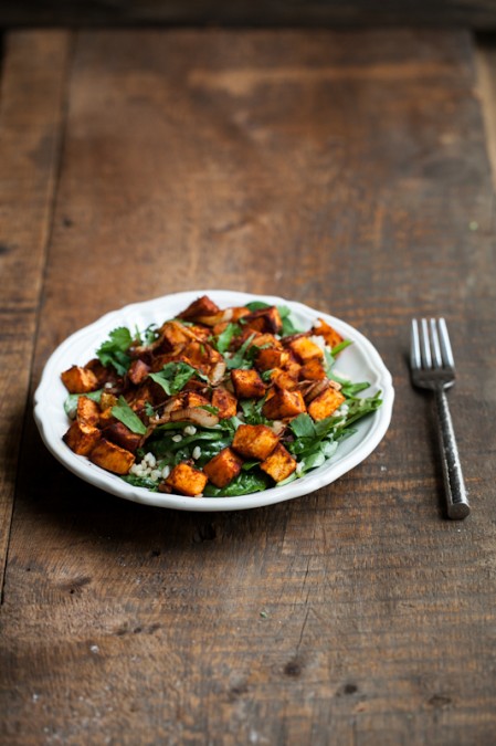 Sweet Potato and Spinach Winter Salad Recipe