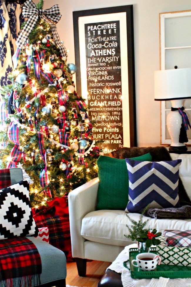 Chevron and Plaid Unique Christmas Tree Idea