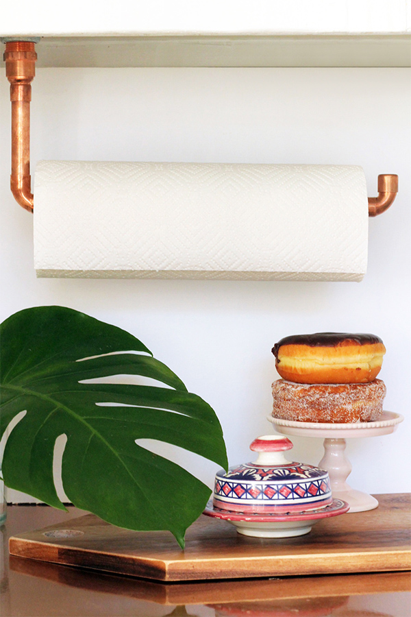 copper paper towel holder