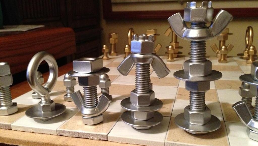 nuts and bolts chess set