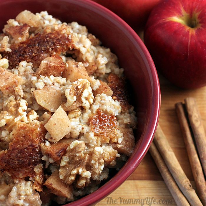 Apple Cinnamon Crockpot Oatmeal