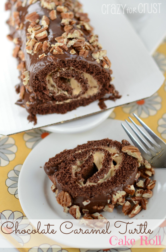 Chocolate Carmel Turtle Cake Roll Recipe