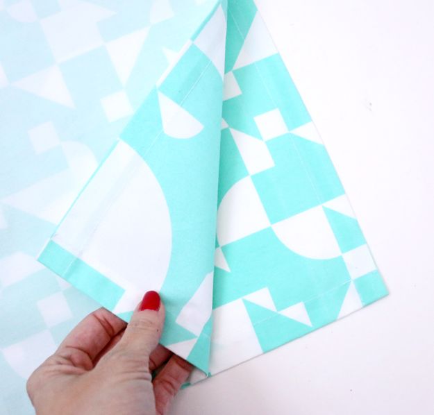 Create A Pillowcase Out of Napkins - lay one