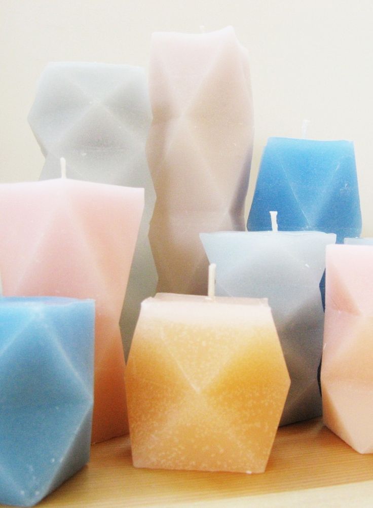 DIY Geometric Candles