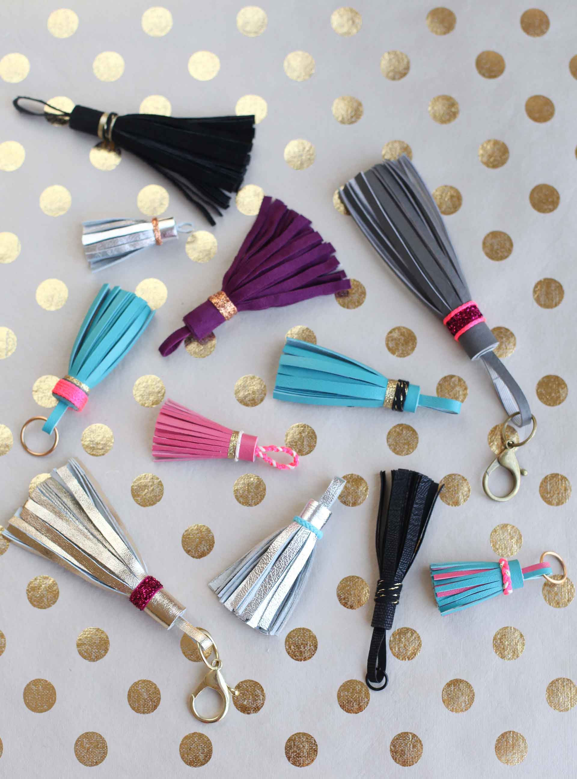 DIY Leather Tassel Keychain