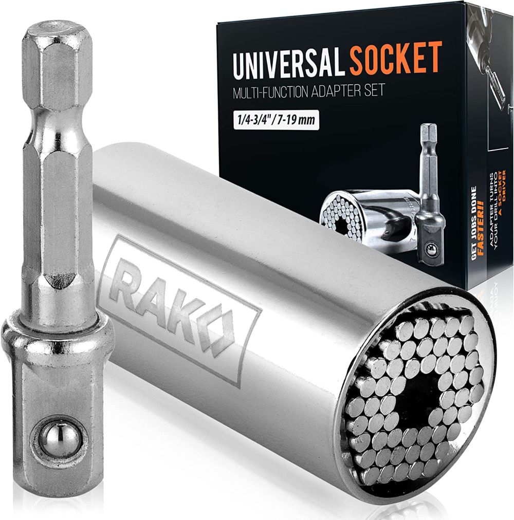 Universal socket grip bundle with a magnetic wristband and led pickup tool