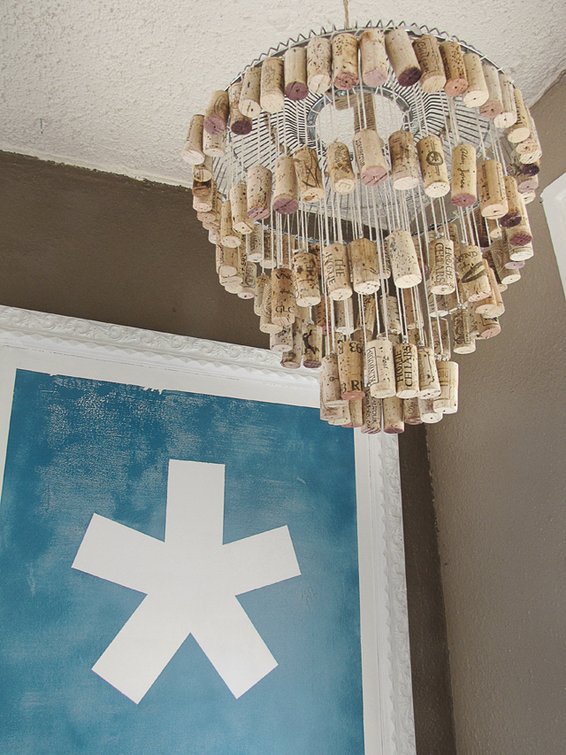 cork chandelier diy