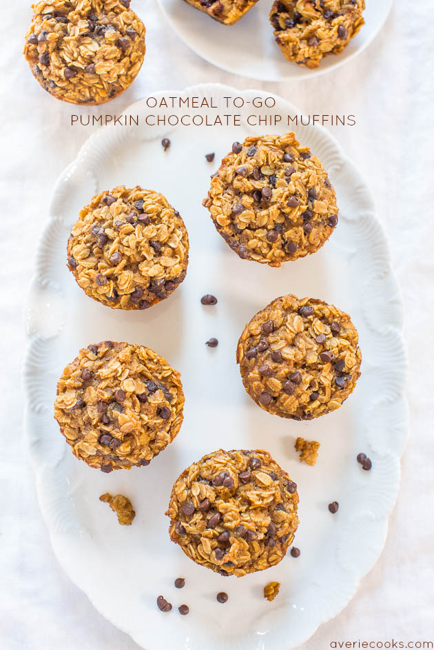 Chocolate Oatmeal Pumpkin Muffins