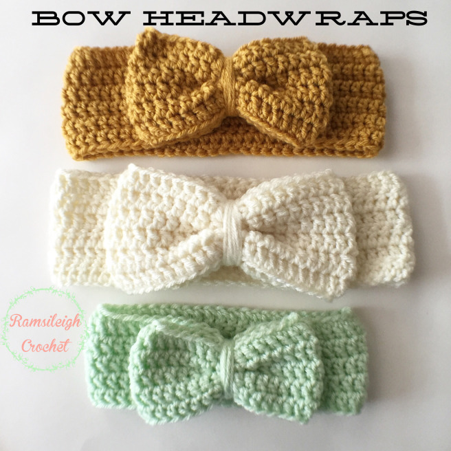 Crocheted Bow Headwraps