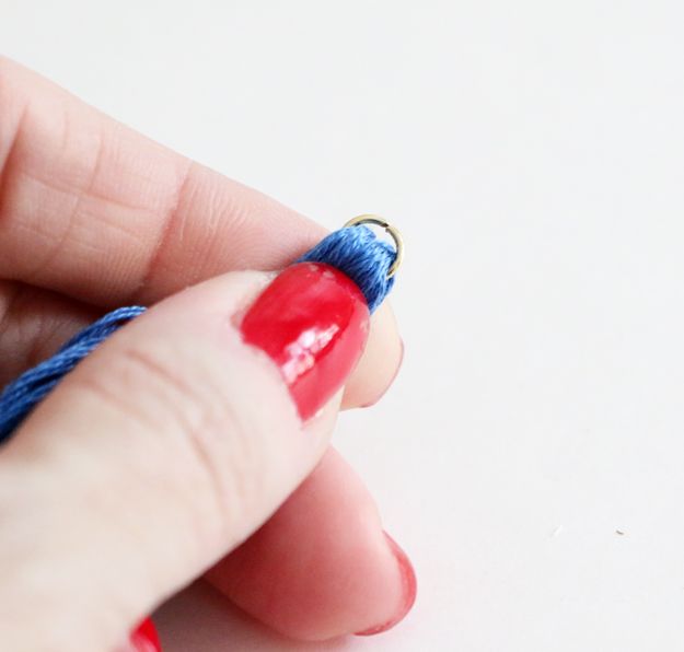 DIY Wooden Tassel Bracelet - string