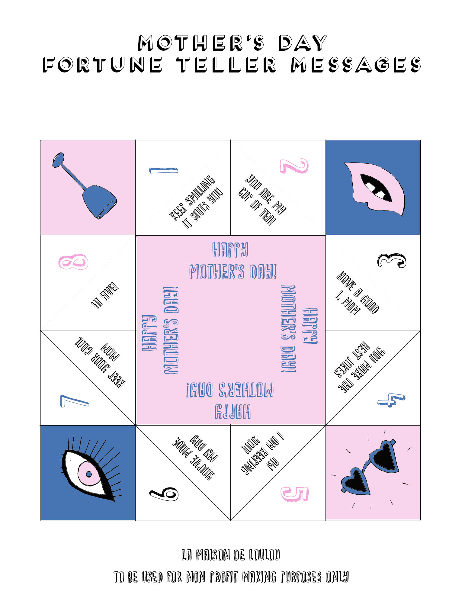 DIY mothers day fortune teller