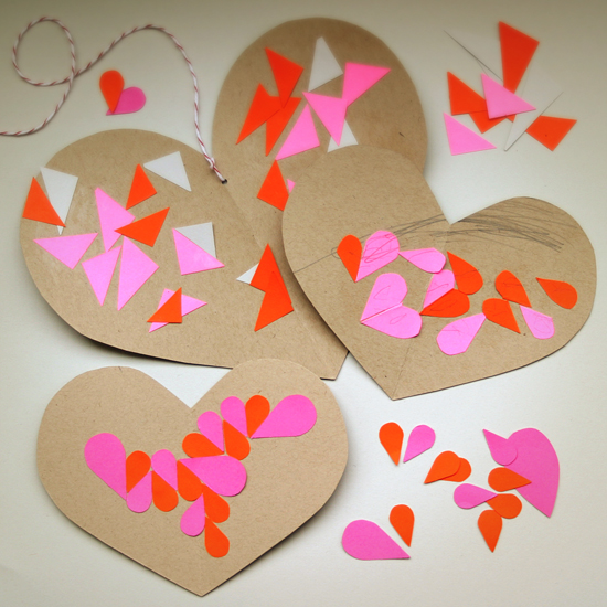 Geo Hearts Valentine's Day Crafts for Kids