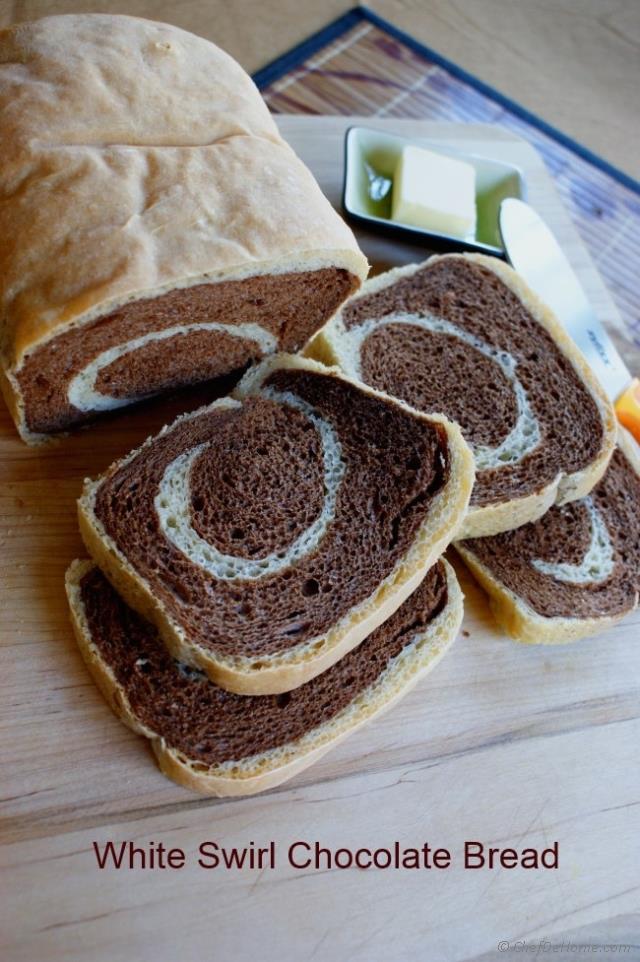 White Swirl Chocolate Breakfast Bread
