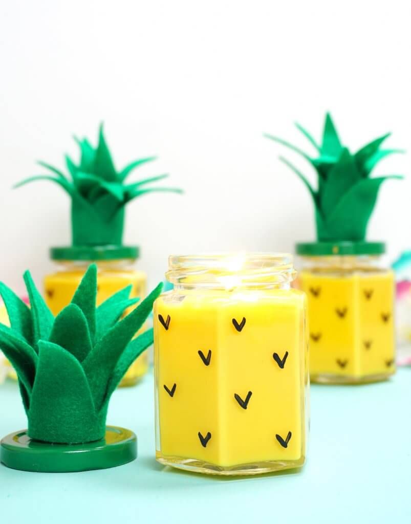 Diy pineapple candles