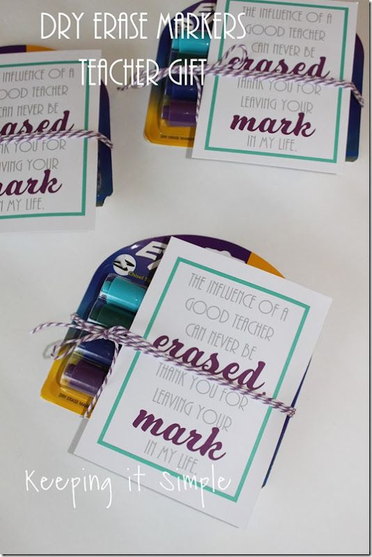 Dry erase markers teacher gift