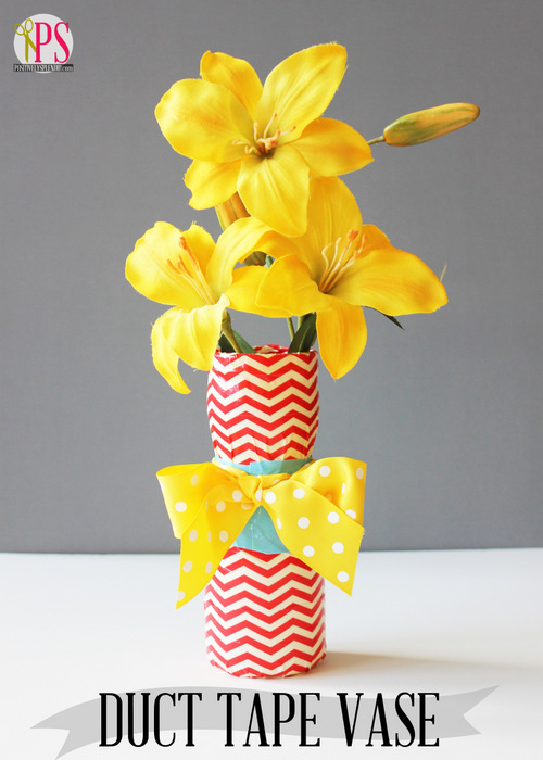 DIY duct tape vases