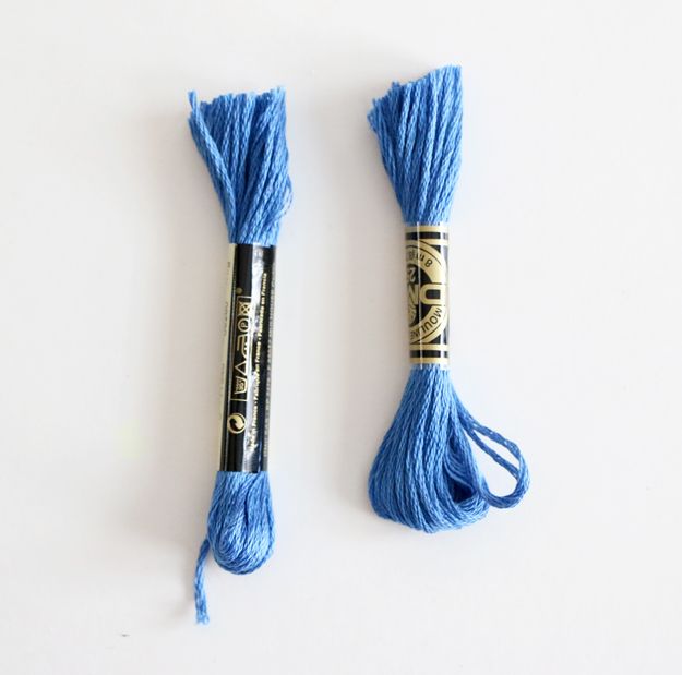 embroidery floss - blue