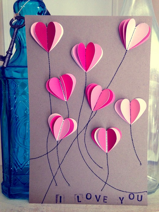 Heart Strings DIY Valentine's Day Card