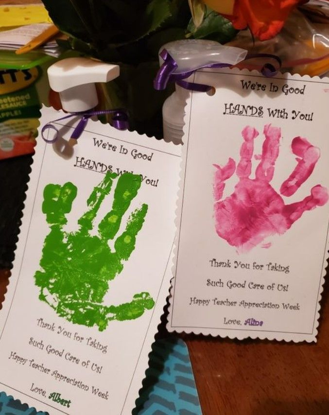 teacher gift handprint art craft preschool teacher gifts teacher card kids craft printable set bundle DIY gift kindergarten teacher