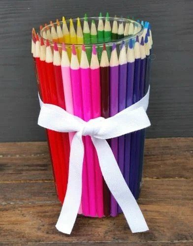 Pencil vase teacher gift