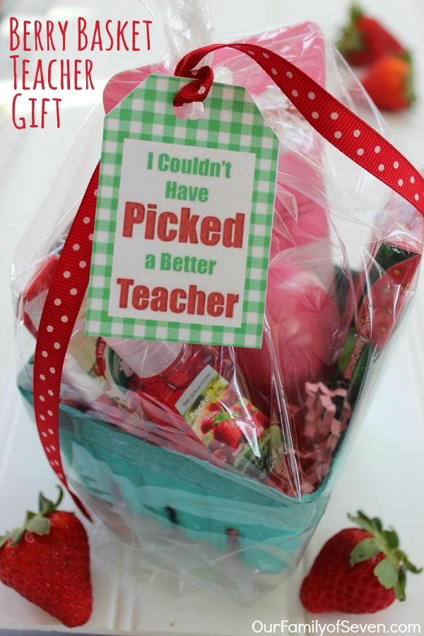 Strawberry basket teacher gift
