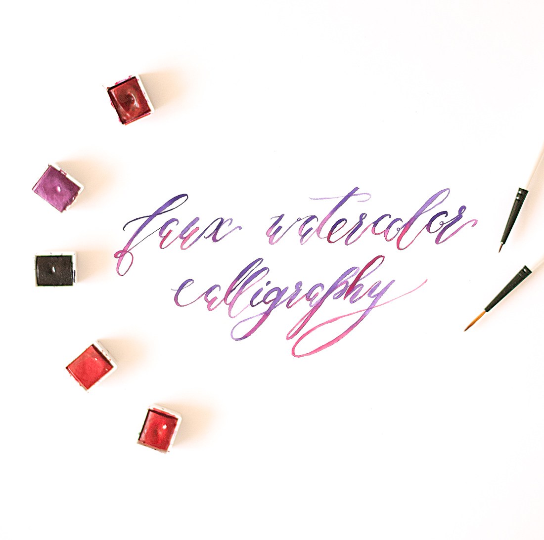 4 watercolor calligraphy tutorial