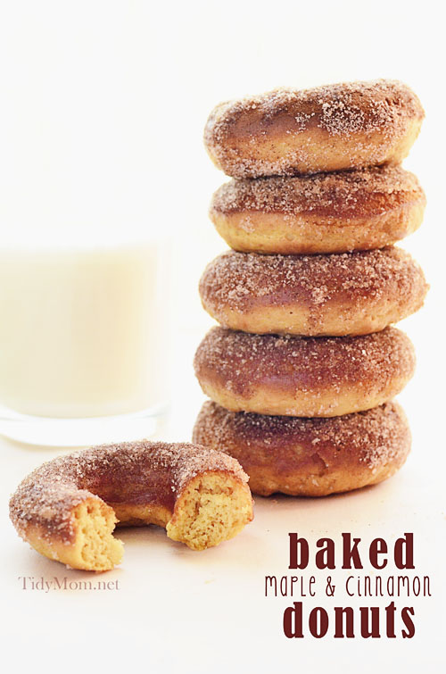 Baked maple cinnamon doughnuts