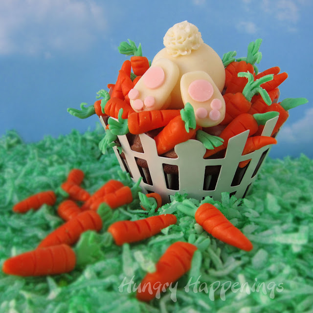 Carrot basket cupcakes