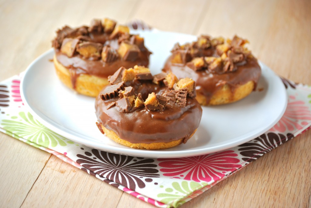 Chocolate Glazed Peanut Butter Donuts