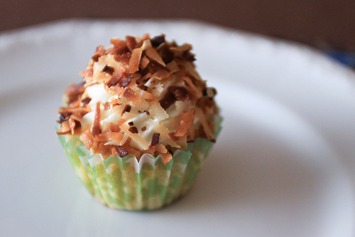 Coconut lime cupcake