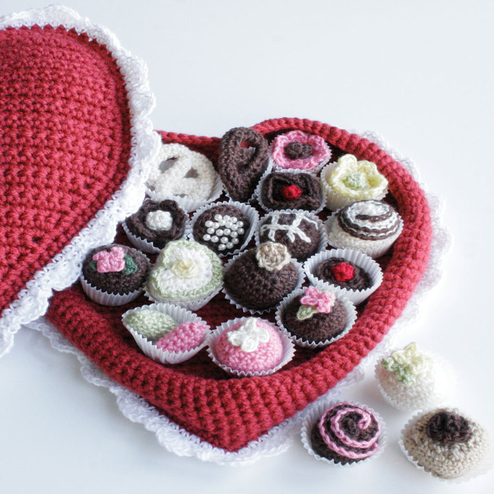 Crocheted Chocolate Box - Valentine's Day Gift