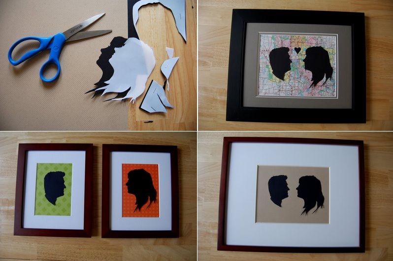 Custom Couples' Silhouette - Valentine's Day Gift