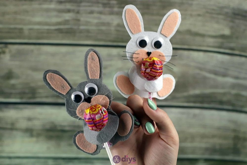 Lollipop Holder - Easter Bunny Crafts for Preschoolers