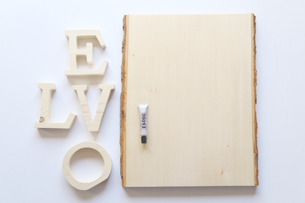 DIY Wooden LOVE Sign Materials