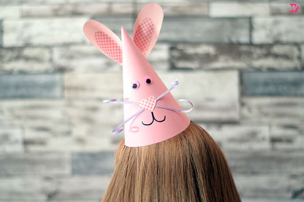 Bunny Party Hat - Construction Paper Crafts for Easter