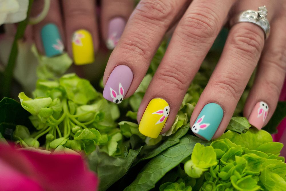 Bunny - Easy Easter Nails