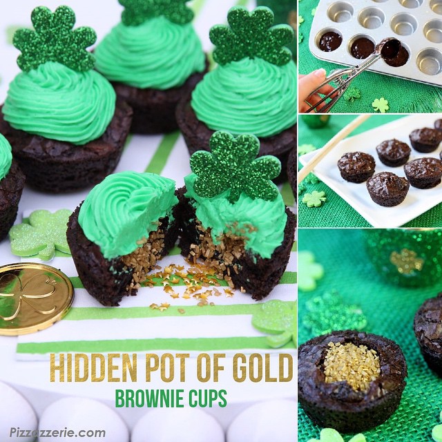 St. Patrick's Day Cupcakes - Hidden Pots of Gold