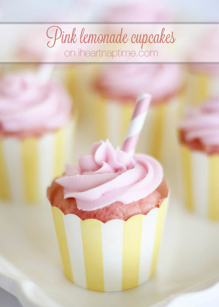 Pink lemnonade cupcakes